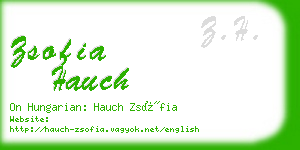 zsofia hauch business card